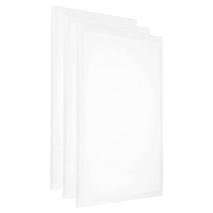 PATIKIL Paint Canvases Panel for Painting, 3 Pack 16x24 Inch Rectangle Wood Frame Stretched Blank Art Board Panels for Acrylic, Oil, Tempera Painting, White - size: 16x24 Inch