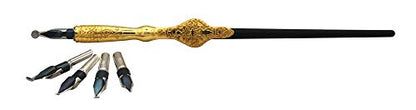 Gullor Calligraphy Pens Set - Dip Pen Handcrafted Calligraphy Set with 18 Nibs, Gold - color: gold