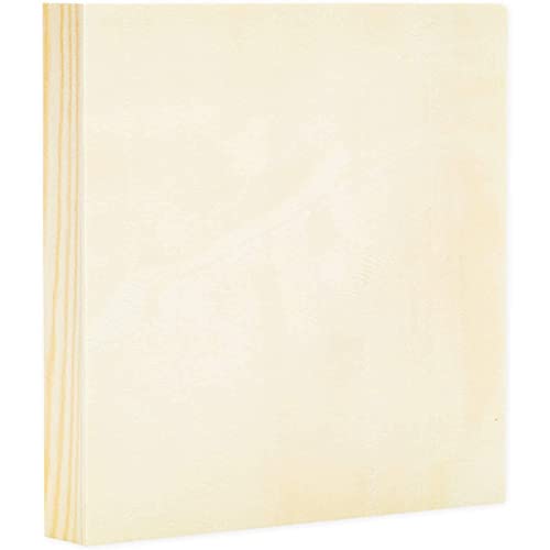 Bright Creations Wood Panels for Painting - 6 Pack, 6x6 in - Unfinished Square Wood Panels for Art & Craft Supplies - Smooth Pine Cradle Canvas Boards - size: 6x6 inch