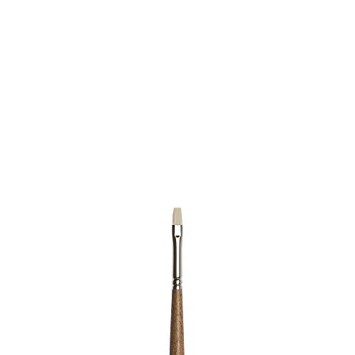Winsor & Newton Artists' Oil Synthetic Brush, Bright #2 | Synthetic Flagged Bristles, Excellent Color Carrying Capacity, Handmade in England, For Oil Paint - style: Bright #2