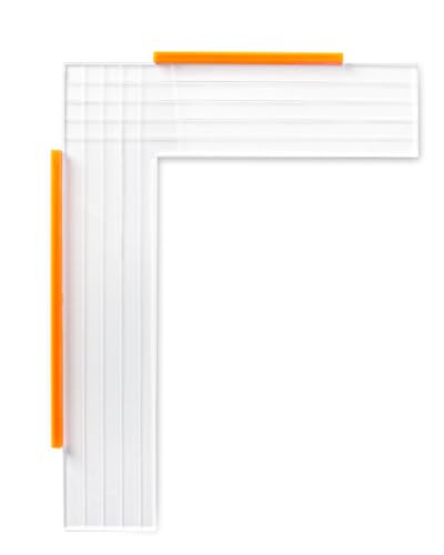 UCEC Large Gel Printing Plate Alignment Tool 7.5x10 Inch, L Square Ruler | Gel Plate Printing Placement Tool for Printmaking and Mixed Media Art, Layering Crafts & Paper Alignment - color: Large:7.5 x 10 in