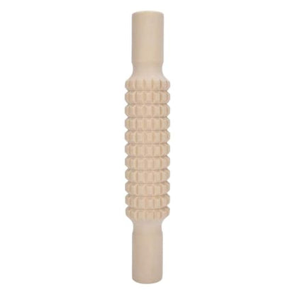 Clay Roller Wooden Solid Clay Rolling Pin Pottery Modeling Tools Dough Roller Baking Pastry Cake Pizza Roller (Lattice Type)