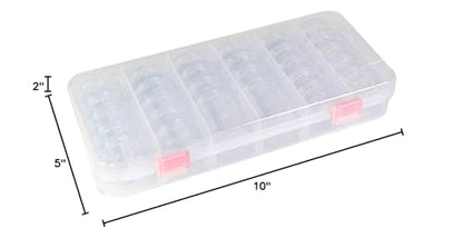 Everything Mary 28-Jar Bead Storage Organizer – Large Clear Case for Diamond Painting, Jewelry & Craft Beads – Durable Plastic Box with Screw-Top Jars for Diamond Art & Small Supplies