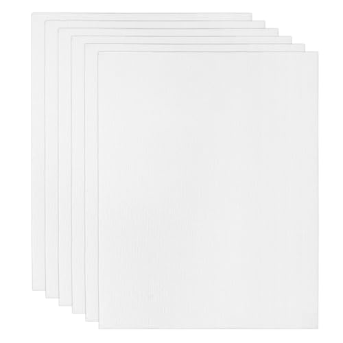 PATIKIL 9x12 Canvas Boards for Painting, 6 Pack 100% Cotton Square Triple Primed Stretched Blank Art Canvas Panel Bulk Thin for Acrylic, Oil, Tempera Paints, White - size: 9x12inch