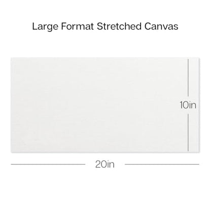 KINGART 841-6 Stretched White Canvas for Painting, 10 x 20 Inch, Pack of 6 | 100% Cotton Canvas, Triple Primed Acid-Free Gesso, Ready to Paint, Back-Stapled, Pine Bars - size: 10 x 20 Inch