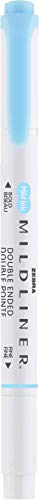 Zebra Pen MILDLINER No Bleed Highlighter, Blue Color, Dual Tip, 12-Pack | Broad and Fine Point Tip Marker Set, Ideal for Bible Highlighting, Journaling, Office, School and Teacher Supplies (78120upc) - color: Blue