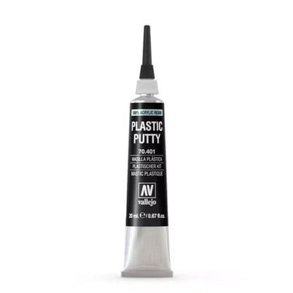 Vallejo - Plastic Putty 20 ml (0.67 fl.oz.) | White, Opaque, Consistent Finish - style: Plastic Putty 20 ml (0.67 fl.oz.)