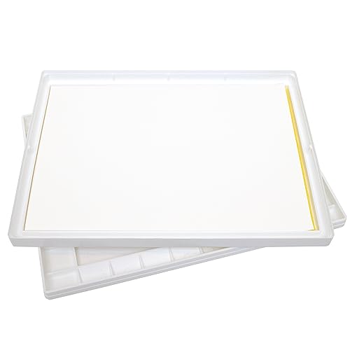 Masterson Sta-Wet Super Pro Palette with 28 Paint Wells, Includes Sponge & 5 Sheets of Sta-Wet Palette Paper (11216)