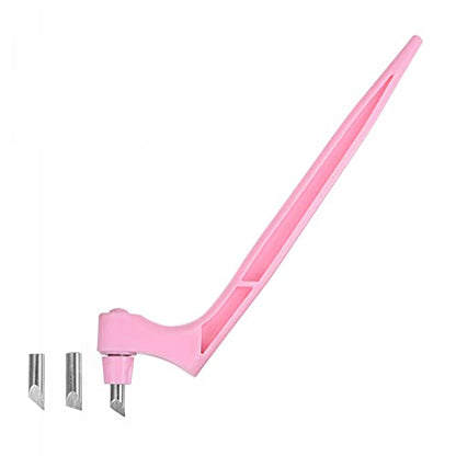 uxcell Craft Cutting Tools, 360 Degree Rotating Blades Stainless Steel Cutter with 15 30 45 Degree Blade for DIY Crafts Stencils Scrapbooks, Pink - color: Pink