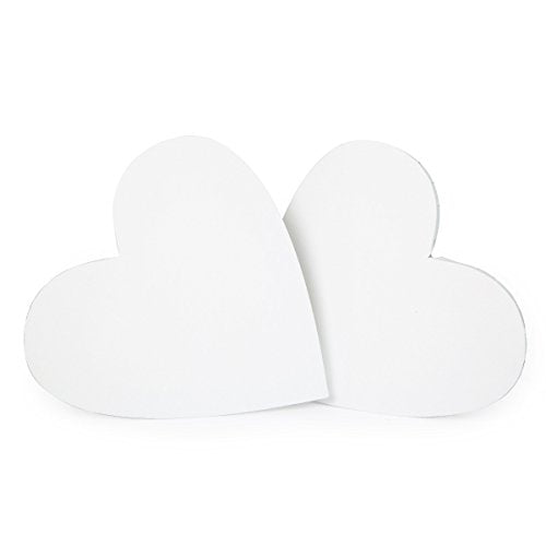 Transon 12inch Artist Heart Canvas Primed Stretched Canvas Ready for Painting Pack of 2 - size: Heart 2PCS