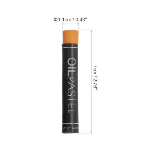 PATIKIL Dark Yellow Oil Pastels, 12Pcs Soft Oil Crayons Creamy Pastels Stick Art Supplies for Art Painting Drawing Blending Graffiti for Artists Beginners - color: Dark Yellow