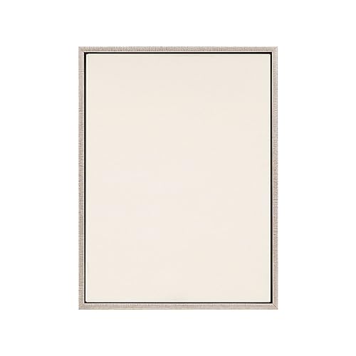 PIXY CANVAS Value Pack of 26x28 Stretched Canvas 1-1/2 (1.5) inch deep and Floater Frame for Your Paintings/Artwork/Wall Art/Wall Decor (Antique Silver, 26 x 28 inch, Portrait) - color: Antique Silver, size: 26 x 28 inch