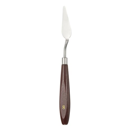 HARFINGTON Palette Knife Painting Tool 2.09 x 0.75 Stainless Steel Art Spatula Pallet Knives Scrapers Tools with Beech Wood Handle for Acrylic Oil Canvas Mixing Spreading, Red/Silver - size: 2.09" x 0.75"
