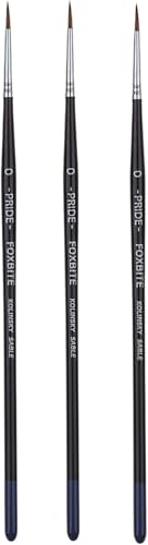 Kolinsky Sable Set Brushes for Miniature Painting Modeling Pieces Fine Detail Paint Brush Miniature Painting Kit Mini Paints Acrylic for Warhammer (Dry Set) - color: Dry Set