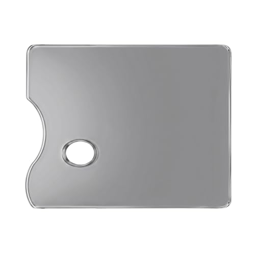 10x14 Inch Handy Rectangular Natural Grey Tempered Glass Palette | Durable Artist Paint Mixing Pallet for Oil, Acrylic, and Watercolor Painting
