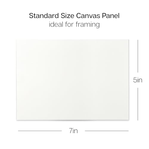 KINGART 820-14 Canvas Panels, 100% Cotton Pre-Primed Gesso Boards for Acrylic, Oil & Mixed Media, White, 5" x 7", Pack of 14 - color: White, size: 5" x 7"