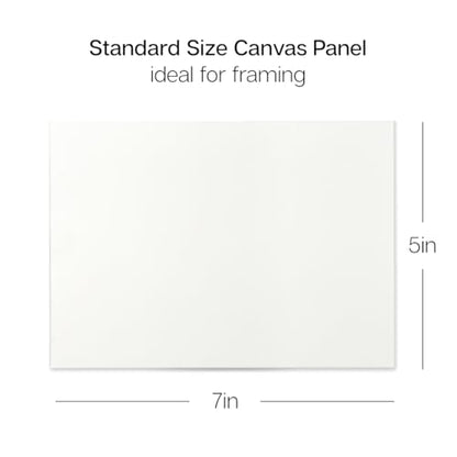 KINGART 820-14 Canvas Panels, 100% Cotton Pre-Primed Gesso Boards for Acrylic, Oil & Mixed Media, White, 5" x 7", Pack of 14 - color: White, size: 5" x 7"
