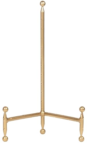 Red Co. Decorative Tripod Plate Stand and Art Holder Easel in Gold Finish - 11.5" h - color: Gold, size: Height - 11.5"