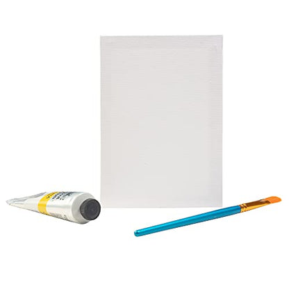 iDIY Stretched Canvas Board 8 x 10 (Set of 12) 5/8" - Classic White Blank, Pre Primed for Oils or Acrylics, 100% Cotton, Acid Free - Professional Grade for Painting or Art Project, Craft, Mixed Media - size: 8 x 10 inches (set of 12)