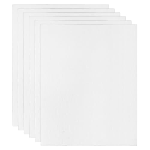 PATIKIL 11x14 Canvas Boards for Painting, 6 Pack 100% Cotton Square Triple Primed Stretched Blank Art Canvas Panel Bulk Thin for Acrylic, Oil, Tempera Paints, White - size: 11x14inch