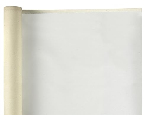 Creative Mark Spectrum Universal Unstretched Cotton Canvas Roll - 84" x 30 Yards 15 oz (17.4 oz Primed) Double Primed, Rich White Acid-Free Acrylic Priming, Canvas Rolls for Painting