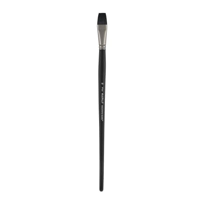 Black Swan Synthetic Red Sable Flat Paint Brushes - Flat Size # 16 - Professional Quality Long Handle Paint Brushes for Oil, Heavy Body Media and Acrylic - Artists of All Levels - size: Size 16
