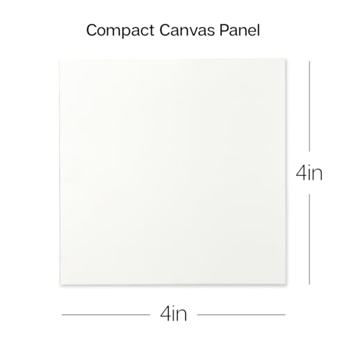 KINGART White Canvas Panel Set – Square, 4x4 Inch, 14-Pack – 100% Cotton, Pre-Primed Gesso Artist Boards for Acrylic, Oil, Sketching, & Mixed Media Painting - color: White, size: 4" x 4"