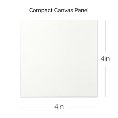 KINGART White Canvas Panel Set – Square, 4x4 Inch, 14-Pack – 100% Cotton, Pre-Primed Gesso Artist Boards for Acrylic, Oil, Sketching, & Mixed Media Painting - color: White, size: 4" x 4"