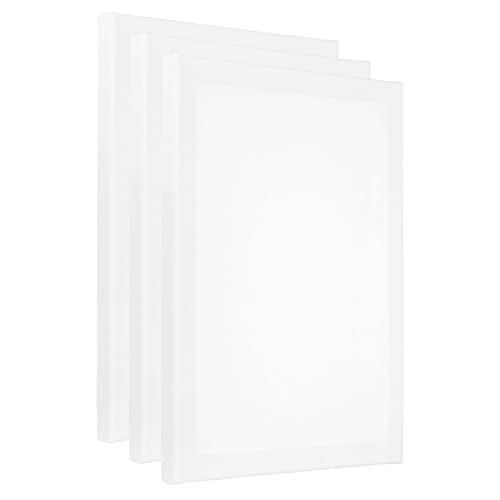 PATIKIL Paint Canvases Panel for Painting, 3 Pack 9x12 Inch Rectangle Wood Frame Stretched Blank Art Board Panels for Acrylic, Oil, Tempera Painting, White - size: 9x12 Inch