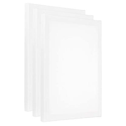 PATIKIL Paint Canvases Panel for Painting, 3 Pack 9x12 Inch Rectangle Wood Frame Stretched Blank Art Board Panels for Acrylic, Oil, Tempera Painting, White - size: 9x12 Inch