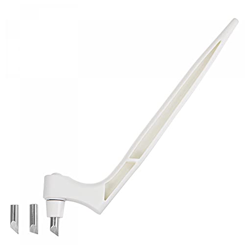 uxcell Craft Cutting Tools, 360 Degree Rotating Blades Stainless Steel Cutter with 15 30 45 Degree Blade for DIY Crafts Stencils Scrapbooks, White - color: White