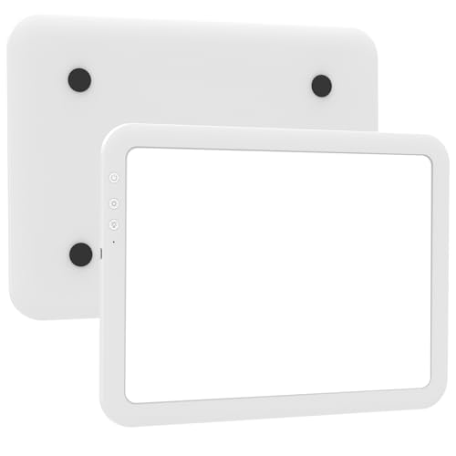 TOHETO A3 Rechargeable Led Super Bright Light Pad Powered by 3500mAh Lithium Battery fo Weeding Vinyl, Portable Wireless Light Board/Box for Tracing, Diamond Painting, Sketching & Drawing (White) - color: White, size: A3 without Bag