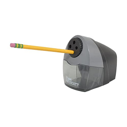 Westcott Compact Electric Pencil Sharpener, Multi-Hole Horizontal Design