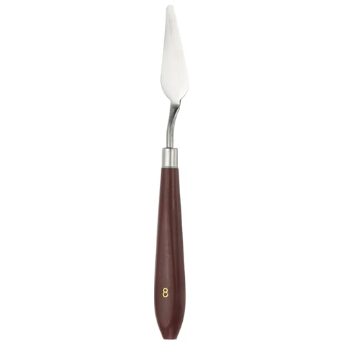 HARFINGTON Palette Knife Painting Tool 2.2" x 0.71" Stainless Steel Art Spatula Pallet Knives Scrapers Tools with Plastic Handle for Acrylic Oil Canvas Mixing Spreading, Red/Silver - size: 2.2" x 0.71"