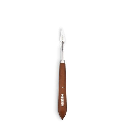 MEEDEN Artist Palette Painting Knife: 7.99" Flexible Stainless Steel Art Pallet Spatula Knife with Wooden Handle for Sculpting, Mixing & Texturing, #7 - style: #7