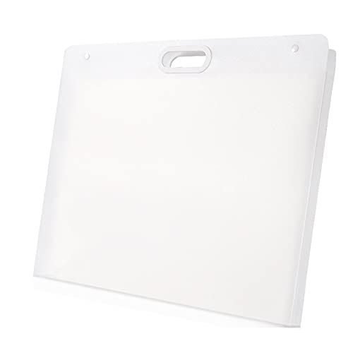 Sohynca Plastic Art Portfolio, Large Art Portfolio with Handles,Waterproof Portfolio Folder for Artwork, Arts Storage Case for Drawing Sketch Photography Poster (24 x 19 inch) - size: 24 x 19 inch