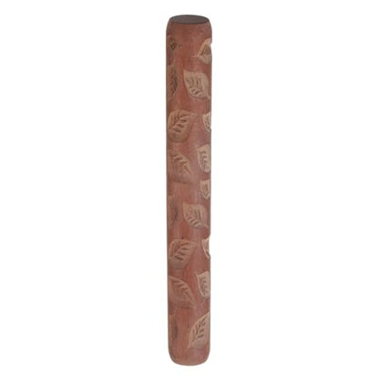 HARFINGTON Wood Clay Roller Pattern Modeling 4.7 Inch Beech Wood Hand Rollers Wooden Pottery Tools Leaves Texture Rollers for Clay Baking Playdough DIY - style: Leaves