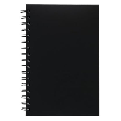 UCREATE Poly Cover Sketch Book, Heavyweight, 70 lb., Side Spiral Bound, 6" x 9", Black, 75 Sheets/Sketch Book, Case of 12, 900 Sheets Total - style: Black; 6" x 9" (Pack of 12)