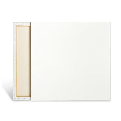 KINGART 809-2 Stretched White Canvas for Painting, 20 x 20 Inch, Pack of 2 - size: 20 x 20 Inch