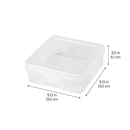 IRIS USA Clear Cases |Made in USA| Plastic Box Organizers (10-Pack)- Small - size: 10 - Pack, style: Small