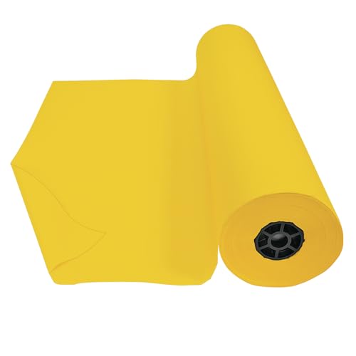 Colorations Dual Surface Paper Roll Classroom Supplies for Arts and Crafts Yellow (36" x 1000') (Item # DSYE) - color: Yellow