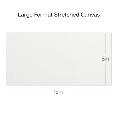 KINGART 850-6 Stretched White Canvas for Painting, 8 x 16 Inch, Pack of 6 | 100% Cotton Canvas, Triple Primed Acid-Free Gesso, Ready to Paint, Back-Stapled, Pine Bars - size: 8 x 16 Inch