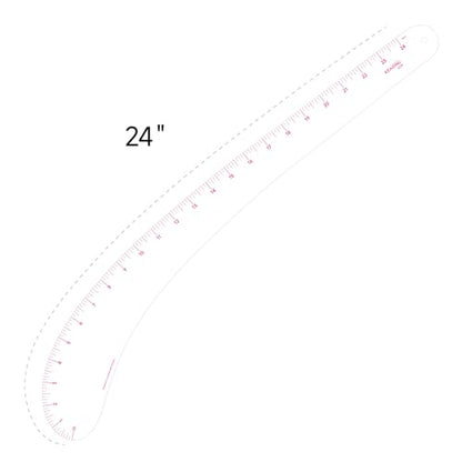 KEARING 24" French Curve Ruler - Clear Plastic Sewing Pattern Making Tool - style: 6224(24")
