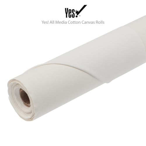 LA Linen 62" Unprimed Cotton Canvas Fabric Roll (8 oz) 6 Yards Per Order.