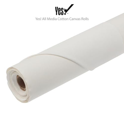 LA Linen 62" Unprimed Cotton Canvas Fabric Roll (8 oz) 6 Yards Per Order.
