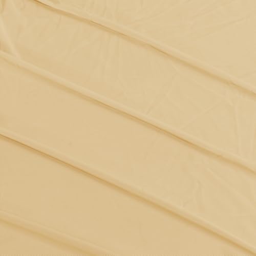 Manyshofu Cream Mesh Fabric by The Yard 4-Way Stretch, 60 Wide (1 Yard) - color: Cream, size: 1 Yard