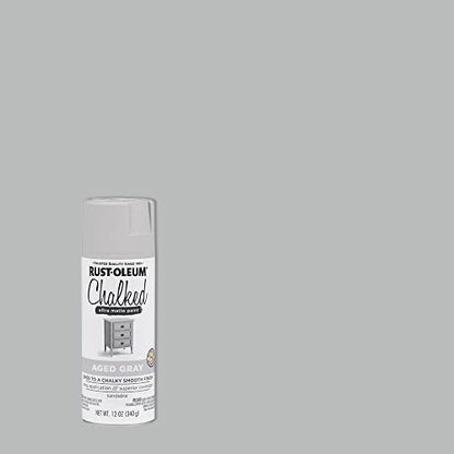 Rust-Oleum Chalked All-in-One Ultra Matte Aged Gray Spray Paint - color: Aged Gray, size: 12 Ounce (Pack of 1)