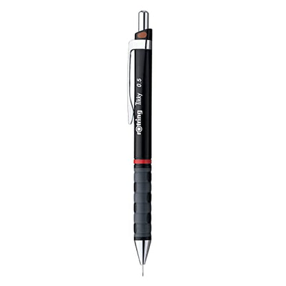 rOtring Tikky Mechanical Pencil Set, HB 0.5 mm, Black Barrel, Includes 12 Leads and Eraser - size: 1 Count (Pack of 1), style: pack of 1 + leads + erasor