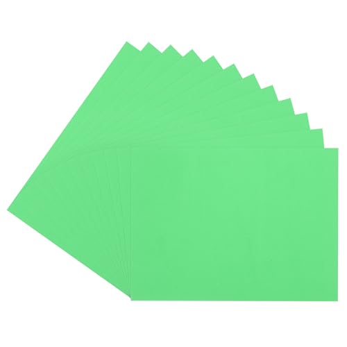 uxcell Green EVA Foam Sheets, 7.9x5.9in 2mm Thick Handicraft Foam Paper for DIY Craft Projects Art Card Party Decoration, 12 Pcs - color: Green