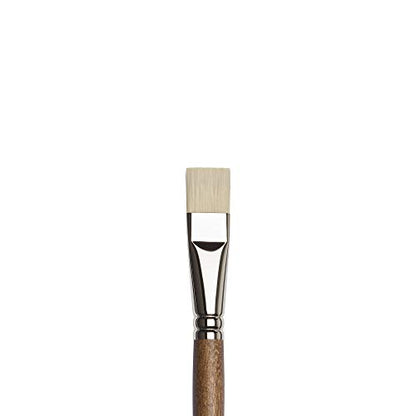 Winsor & Newton Artists' Oil Synthetic Brush, Bright #10 | Synthetic Flagged Bristles, Excellent Color Carrying Capacity, Handmade in England, For Oil Paint - style: Bright #10
